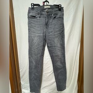 Madewell Gray Skinny Jeans with Vintage Fading